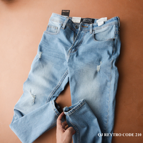 Quần jeans REYTRO 210 Xanh rách 